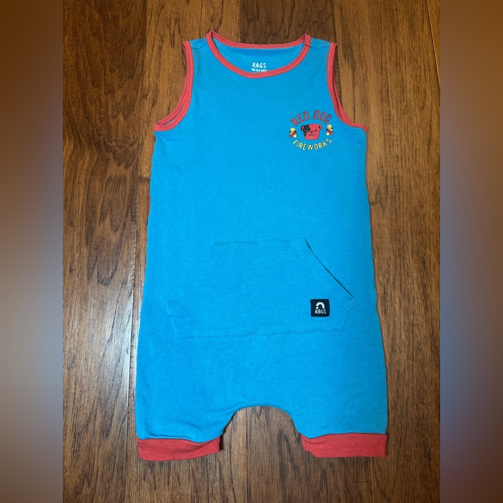 Rags to Raches Blue and Red Kids One Piece